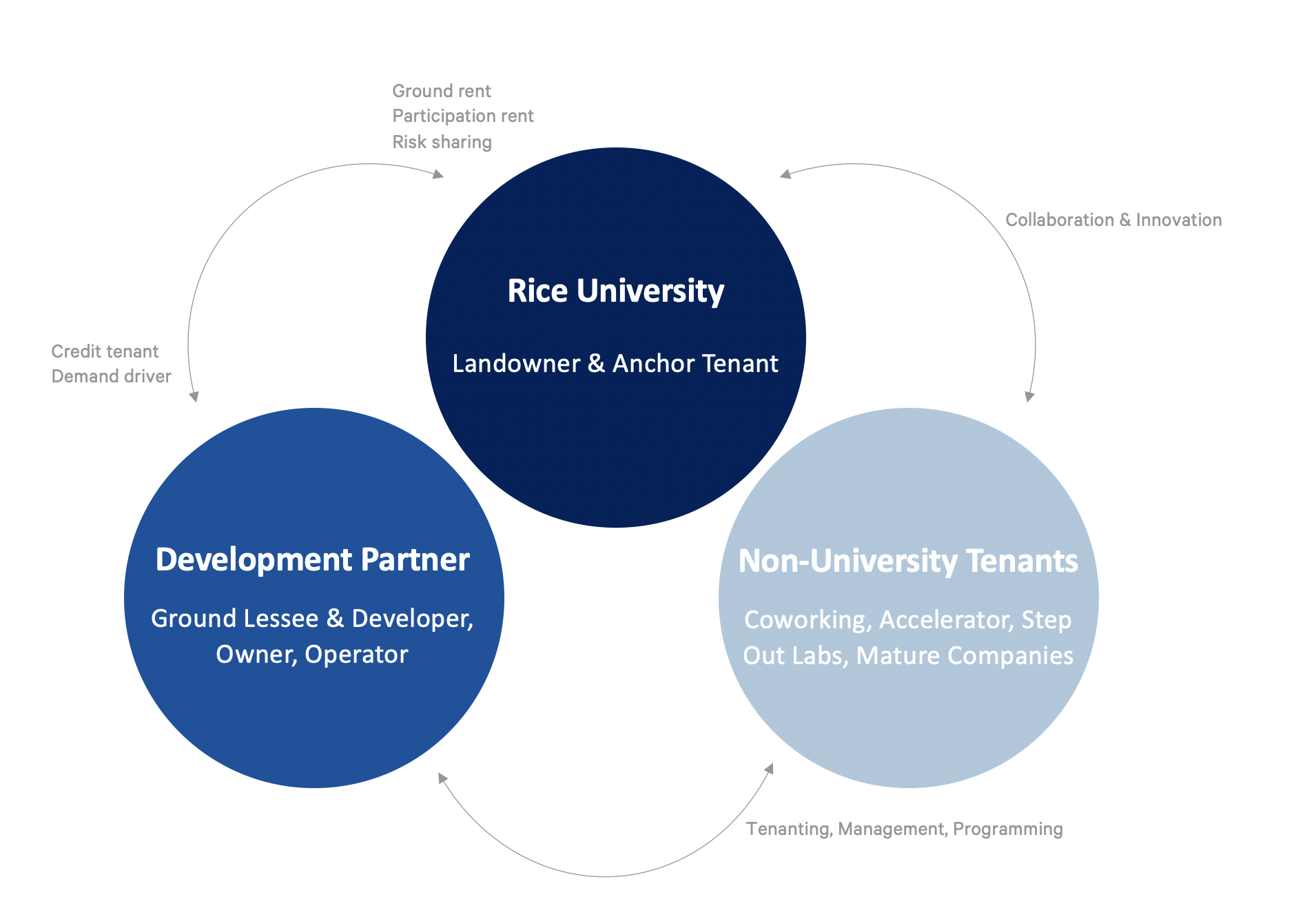 Diagram of development partnership structure